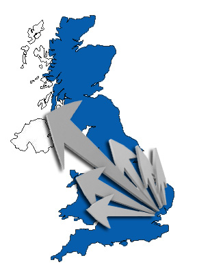 UK Map for Powered Stairclimber Demo